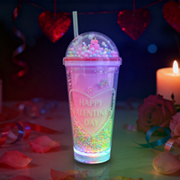 Gobelet isotherme à double paroi LED Neonglo 16oz (motifs licorne/arc-en-ciel/donut) - Alimenté par batterie, portable, prix d'usine, nouvelle arrivée