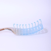 LOGO personnalisé Brosse à cheveux de massage en plastique Perruque incurvée Brosse démêlante pour cheveux humides pour un séchage plus rapide Bonbons Couleur dégradée