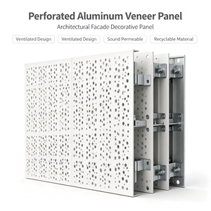 Panel de Pared Cortina de Aluminio, Revestimiento de Fachada Exterior, Grado A2, Resistente al Fuego, Decoración de Edificios - Product Image 2