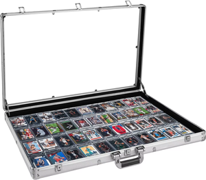 Y Y Large Aluminum Trading Card Display Case, <b>Lockable</b> <b>Storage</b> <b>Box</b> for Sports Cards, TCG, Jewelry Collection Showcase - Product Image 1