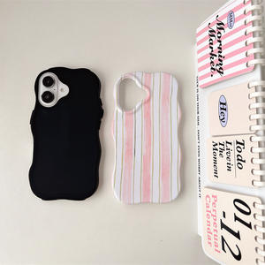 Funda retro a rayas con diseño de ondas para iPhone 16 Pro Max, compatible con fundas para iPhone 17, 15/14, funda dos en uno - Product Image 2