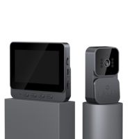 Sonnette de porte visuelle sans fil, écran de surveillance selfie, écran 4,3 pouces, interphone audio bidirectionnel, stockage local, installation facile, modèle M10