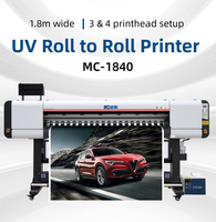 Impresora de Gran Formato de Alta Calidad de 1.8 m para Pancartas Flexibles de Vinilo con Disolvente Ecológico para Impresión de Visión Unidireccional