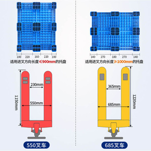 Plastic Pallet Nine Legged Flat Plate 1.5 T Dynamic Load For Logistics Warehouse Industrial Use - Product Image 2