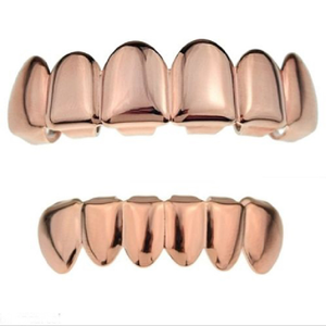 Joyas corporales iluminadas de moda Hiphop Grillz para hombre, de oro/plata/cobre con circonita, estilo punk, al por mayor - Product Image 3