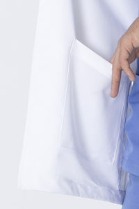 Chemisier tricoté blanc antistatique de haute qualité de la Chine OEM Service docteur hôpital laboratoire blouse gommages Type uniforme - Product Image 3