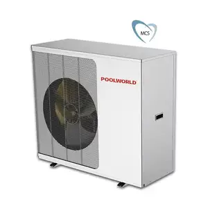 Pool World r290 pompa pemanas rumah, pompa panas Monoblock inverter penuh 10KW ciepla dengan motor pompa panas pintar