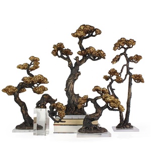 Pinecono de simulación de resina para decoración del hogar, pino de resina y árbol de ciprés, estatua, base acrílica - Product Image 1
