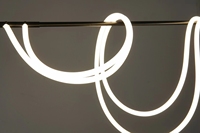 Lustre en aluminium 2023, décoration intérieure, nouveau style, lustre de plafond à led, intensité réglable, télécommande