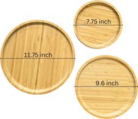 Assiette de table en bambou écologique moderne et durable, réutilisable, pour hôtels, restaurants, traiteurs, banquets et buffets (vente en gros)