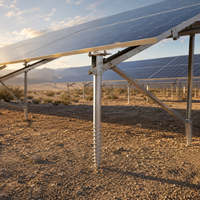 Vis de fondation hélicoïdale galvanisée à chaud pour système de montage solaire et ancrages agrivoltaïques