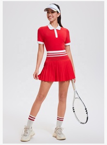 <span class=keywords><strong>Tuta</strong></span> da Golf Badminton da Golf a due pezzi gonna da Tennis a maniche corte da donna con collo a vita alta di alta qualità - Product Image 5