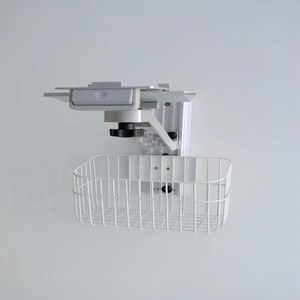 Wall Mounted Monitor <b>Bracket</b> Medical Grade <b>Ceiling</b> Mount For Patient Monitors ECG Machine With Basket Storage - Product Image 3
