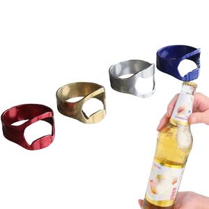 Décapsuleur de bouteille en acier inoxydable moulé sur mesure, en forme de bague, portable, élégant, outil de cuisine, décoration de bar, pour bière - Product Image 4