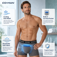 Produits Tendances : Inserts Rafraîchissants pour Sous-vêtements, Boxers Réutilisables avec Compresses Glacées pour Testicules, pour le Soutien Testiculaire et le Soulagement de la Douleur Thurks