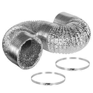 Single/Double Layer Aluminum Air Ducting for HVAC Ventilation and Exhaust Dryer Vent Hose