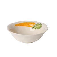 Service de table en céramique personnalisé pour Pâques, assiettes à dîner, bols à salade, vaisselle en porcelaine fine avec motifs de légumes en relief, pour la décoration