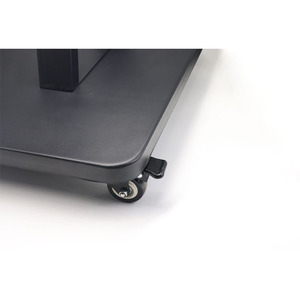 Soporte de TV de acero de altura ajustable Soporte móvil con función giratoria Inclinación de <span class=keywords><strong>distancia</strong></span> plana Soporte de TV en blanco y negro Carro de TV de oficina - Product Image 4