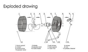 Krachtige metalen staande ventilator met verbeterde motor, 16, 18, 20 inch, hoge snelheid, 3 standen, draagbare commerciële koelventilator - Product Image 2