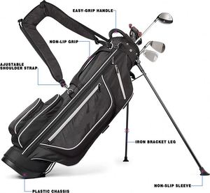 Sac de golf léger professionnel BSCI, idéal pour la practice, les parcours par 3 et les terrains de golf de prestige. - Product Image 4