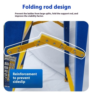 Fiberglass Folding <b>Ladder</b> Multi-functional Single and Double Sides <b>Ladder</b> Fiberglass Tool Box - Product Image 3
