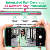 Étui de téléphone magnétique mat N52 ultra-résistant pour iPhone 18 Pro Max, 17, 16, 15, 14, 13 Pro Max – Coque hybride givrée antichoc en TPU et PC – OEM