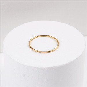 Joias Joolim Atacado Anéis Delicados Banhados a Ouro <span class=keywords><strong>18K</strong></span> Anéis de Aço Inoxidável com Zircônia para Mulheres - Product Image 5