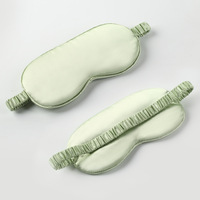Masque de sommeil en satin de soie respirant, double face, réglable, avec logo personnalisé, imitation soie douce, pour le soin des yeux