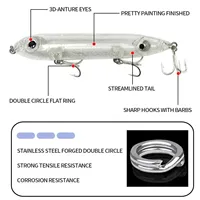 Top crayon à eau leurre de pêche 26g 130mm grand crayon flottant marche leurre de pêche Topwater Wobbler avec hameçons aigus appâts de poisson
