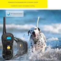 Wasserdichtes IPX7 Umweltfreundliches Wiederaufladbares Plastik-Nylon Modisches Großes Hundetrainingshalsband 3000 Fuß Fernbedienungsreichweite Piepton Vibration