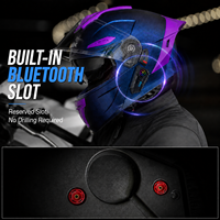 Casque de moto modulaire en ABS haute résistance, casque rabattable, double visière, tampon de sécurité EPS, doublure amovible, aileron arrière amélioré