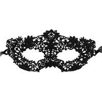 Masque de bal en dentelle demi-visage pour adulte, maquillage SM pour fêtes (Modèle SM68NR)