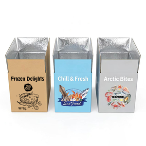 Boîtes d'emballage isothermes en <span class=keywords><strong>carton</strong></span>, aluminium et mousse pour le <span class=keywords><strong>transport</strong></span> d'aliments congelés - Product Image 3