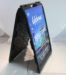 Iangel venta al por mayor al aire libre acera de Metal publicidad pantalla impresa plástico A-Frame signos para promociones callejeras - Product Image 1