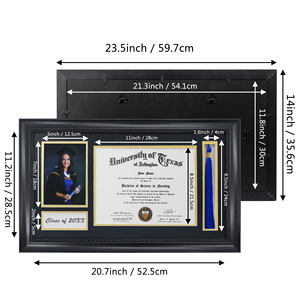 Giấy chứng nhận tốt nghiệp anh đào tùy chỉnh và Khung Ảnh với một người giữ tua nhiều màu Mat có sẵn - Product Image 4