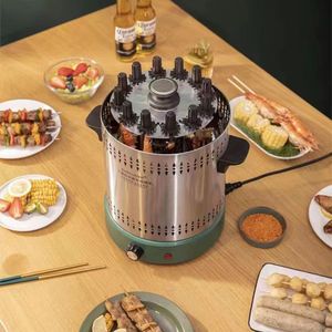 Parrilla eléctrica rotativa automática sin humo para el hogar Barbacoa de escritorio Parrilla pequeña sin carbono - Product Image 5