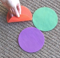 Points adhésifs double face pour tapis de classe, attaches auto-agrippantes, marqueurs circulaires colorés réutilisables en nylon adhésif