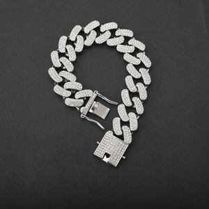 AA Hip-Hop Abartılı 20mm Üçlü Elmas Küba Zinciri Süper Parlak Kolye - Hem Erkekler Hem de Kadınlar İçin Trend Takı - Product Image 5