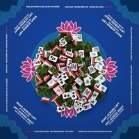 Jeu de Mahjong en acrylique style américain avec motifs animaliers, jeu complet avec tapis de Mahjong à motifs animaliers uniquement