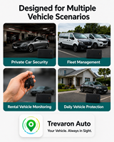 Traceur GPS sans fil pour véhicule Trevaron 5200mAh, localisateur magnétique de voiture, abonnement à l'application requis pour la sécurité des actifs de flotte