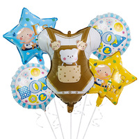 Ballon de douche de bébé ensemble de ballons petit ours ballon en aluminium bébé fille bébé garçon pour la décoration de fête de naissance