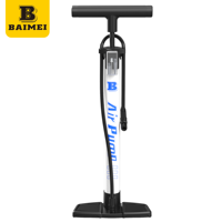 Pompe à pied haute pression BAIMEI 160 PSI avec manomètre, corps entièrement en acier, pour valves Schrader, Presta, Dunlop, pour pneus de vélo de route et VTT