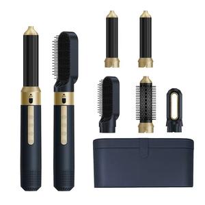 Peigne sèche-cheveux professionnel 21,5 cm, outil double usage pour boucler et lisser, avec têtes interchangeables pour usage en salon - Product Image 3