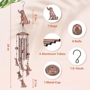 Campanas de Viento con Forma de Jirafa para Exteriores, Regalos para Mujeres/Hombres/Mamá/Esposa/Abuela, Regalos de Cumpleaños, Regalo Conmemorativo, Campana de Viento de Metal - Product Image 3