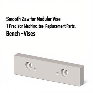 Mandíbula lisa para tornillo de banco modular, 1 par de piezas de repuesto de acero mecanizado con precisión - Product Image 2
