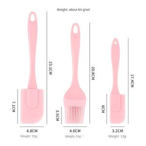 Nouvel ensemble d'ustensiles de pâtisserie transfrontalier Yangjiang en silicone 3 pièces avec <span class=keywords><strong>brosse</strong></span> à huile et spatule à gâteau - Product Image 5