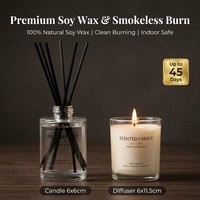 Ensemble cadeau bougie d'aromathérapie de luxe fait à la main diffuseur d'huiles essentielles de haute qualité utilisation intérieure longue durée pour boîte-cadeau de Noël