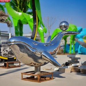 YOUFINE Escultura <span class=keywords><strong>de</strong></span> Delfín <span class=keywords><strong>de</strong></span> Acero Inoxidable Pulido a Espejo <span class=keywords><strong>de</strong></span> Tamaño Real, Estatua <span class=keywords><strong>de</strong></span> Animal Marino Saltando para Piscina <span class=keywords><strong>de</strong></span> Hotel - Product Image 3