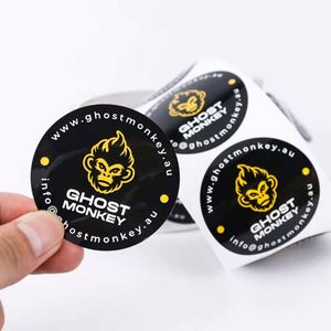 Personalized Product Custom Round Stickers Paper Vinyl Adhesive Waterproof Sticker <b>Label</b> Printing logo Sticker Roll - Product Image 1