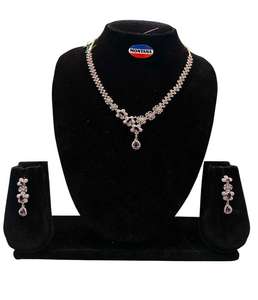 Ensemble de collier de bijoux classique en or pur pour femmes avec pierres de haute qualité, design élégant, parfait pour les demoiselles d'honneur, les festivals - Product Image 4